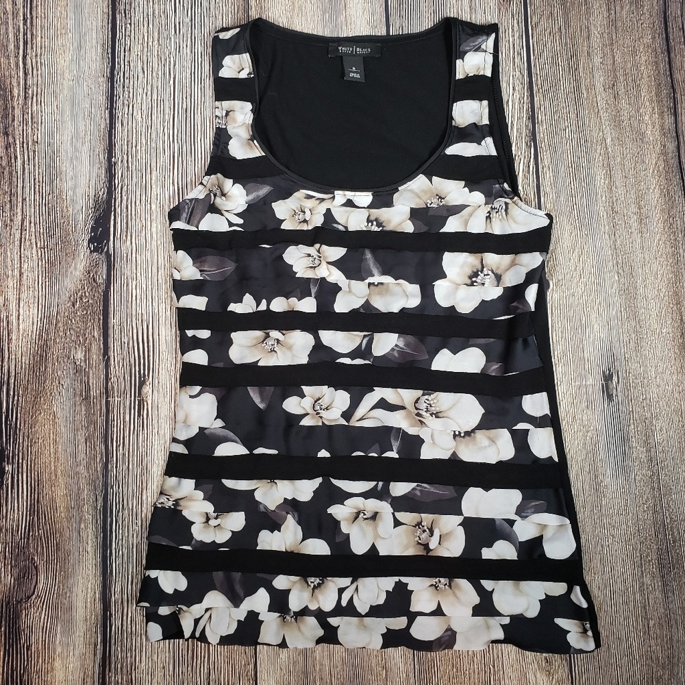 🔥WHBM 3/$10 small dress tank black with flutters